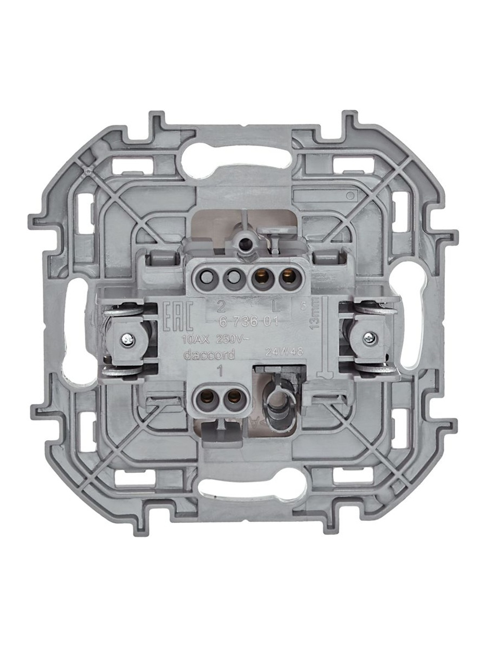 Выключатель 1-кл. Inspiria 10А IP20 250В 10AX механизм сл. кость IEK 673601
