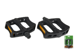 Педали Wellgo PLATFORM пластиковые, 111x99x27мм, резьба 9/16", шариковые подшипники, черные