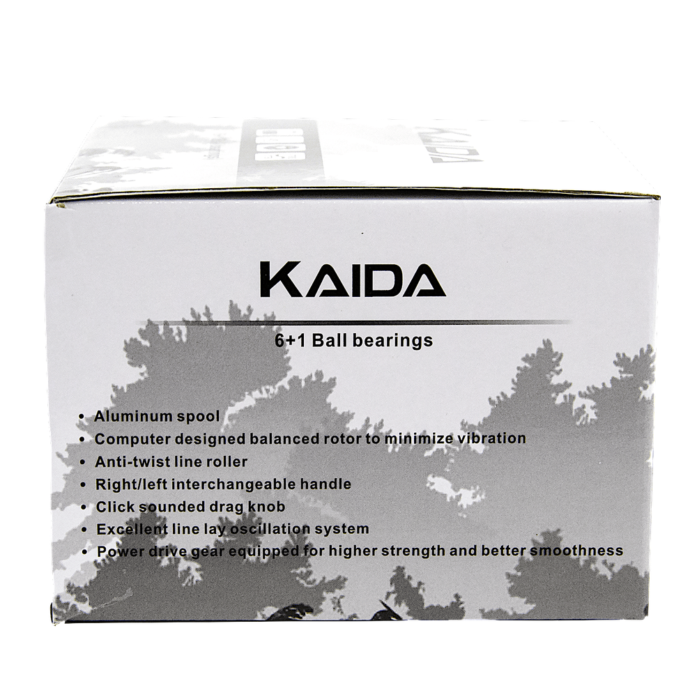 Катушка с байтранером Kaida KW-6000A #bb6+1 5.2:1 0.45/0.50/0.60мм-195/155/110м 515г