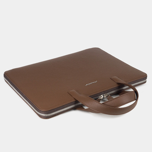 Сумка для документов и техники 13 - 14 из кожи теленка, цвета шоколад