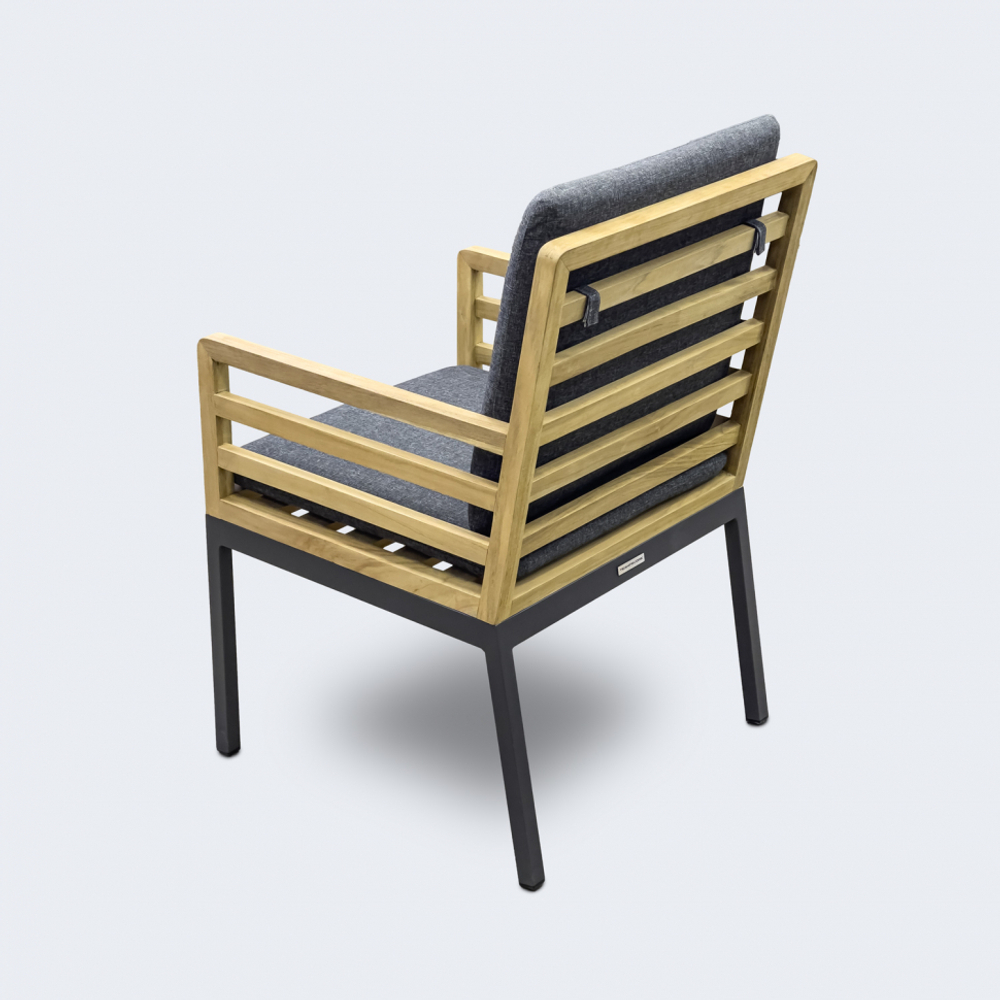 Стул Ideal Patio ЭГМОНТ каркас карбон - натуральный тик