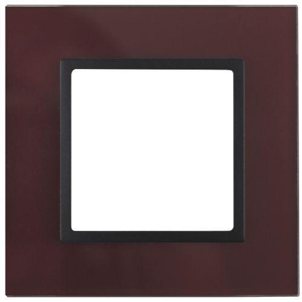 Рамка 1-м 14-5101-25 стекло Elegance бордо+антрацит ЭРА Б0034479 Рамка 1-м 14-5101-25 стекло Elegance бордо+антрацит ЭРА Б0034479