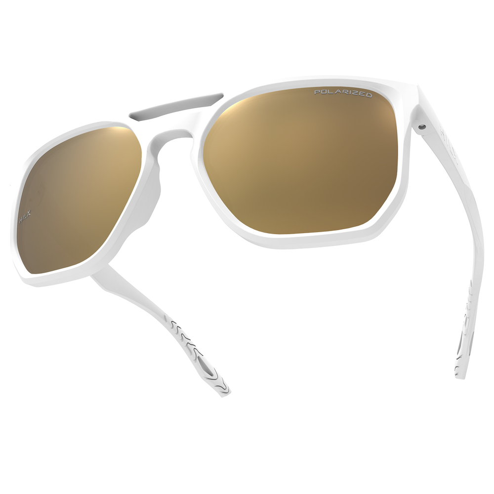 HILX Carnage / Matt Solid White / Gold Polarized Lens