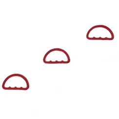 Полукольцо для бретели красное 20 мм (цв. 100), Arta-F