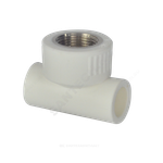 Тройник PP-R комбинированный белый Дн 20х3/4" ВР ZFPCL