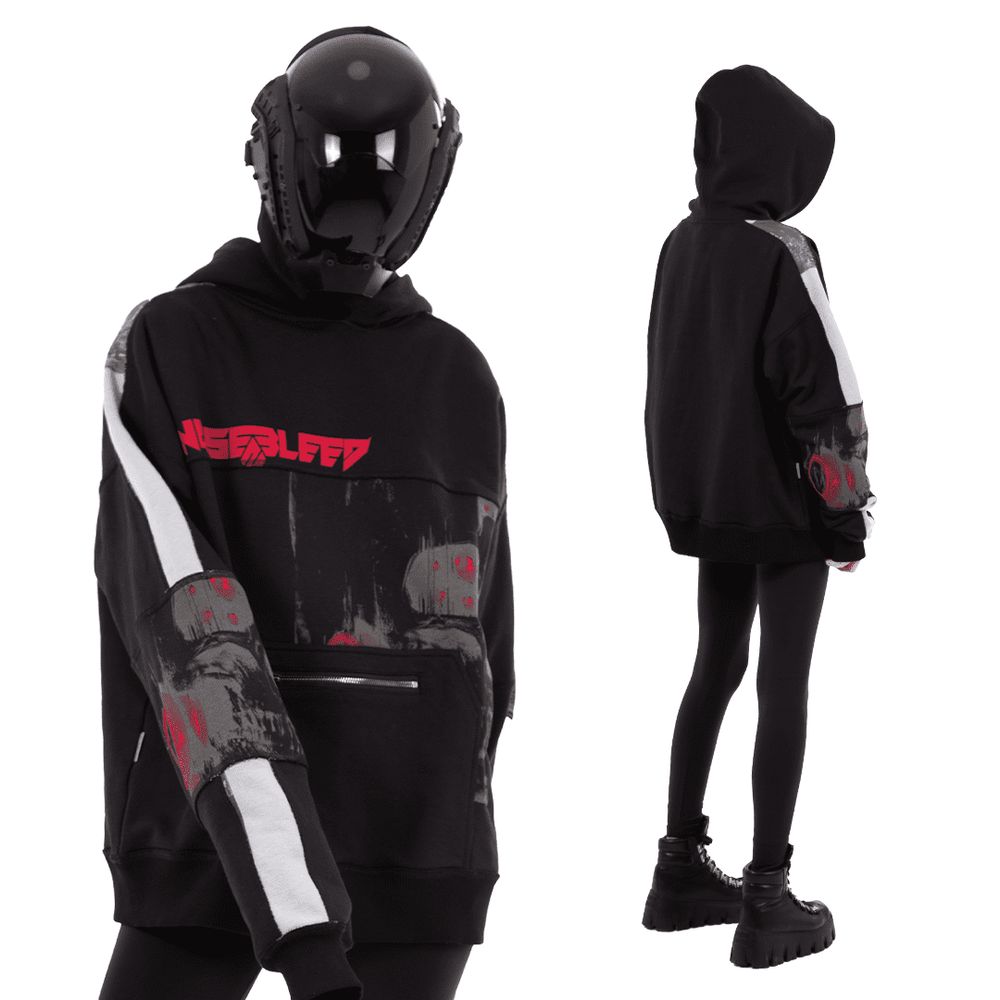 Худи Heartz Slayer Patchwork Oversized Special черный