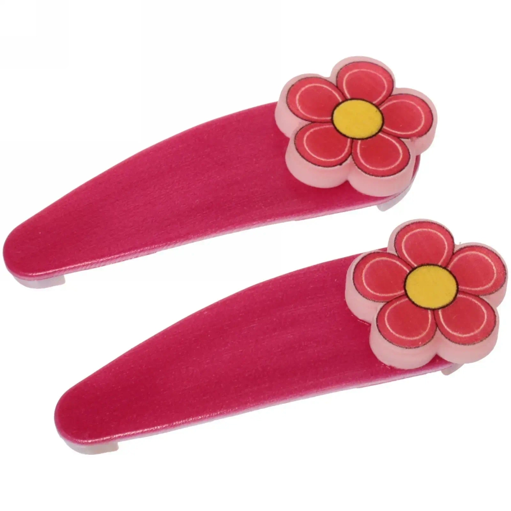 Зажимы для волос детские 2шт «Happy smile», ромашка, микс 4 цвета, 5*2см