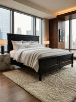 Кровать 160х200, Джоли, двуспальная, массив березы, черный, MAKOSA