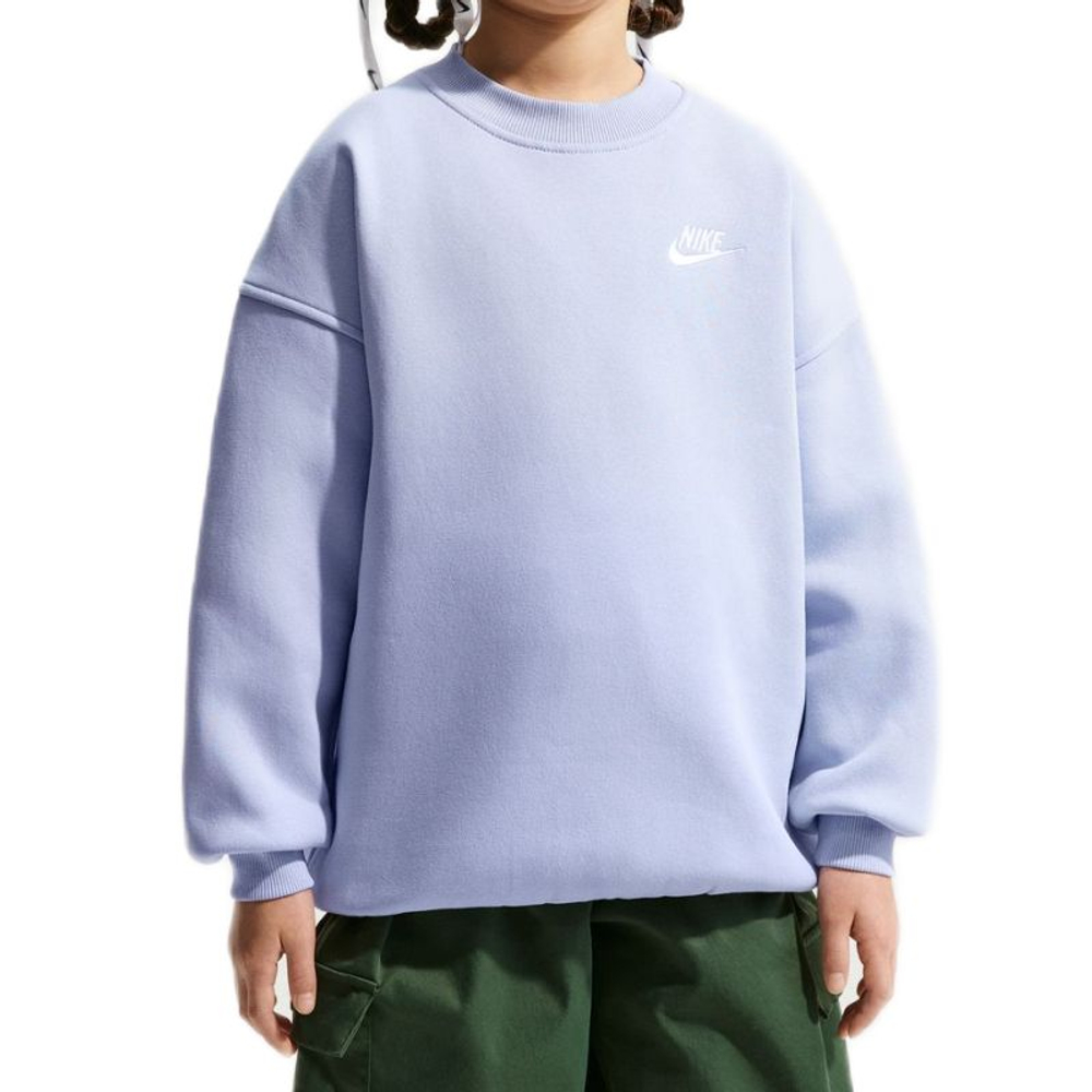 Детская теннисная куртка Nike Kids Sportswear Club Fleece Oversized - ghost/white