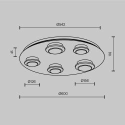 Светильник потолочный светодиодный Maytoni   MOD361CL-L58BS3K