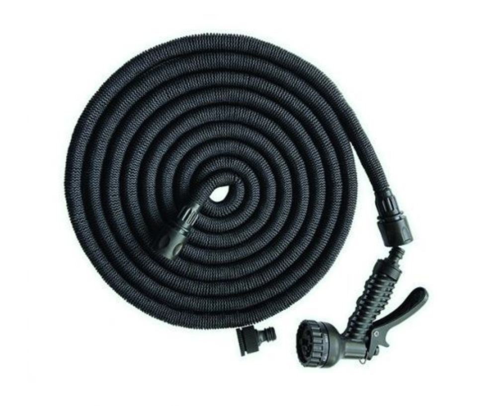 Шланг поливочный растягивающийся люкс 2,5-7,5м, с пистолетом-распылителем 7 режимов, люкс