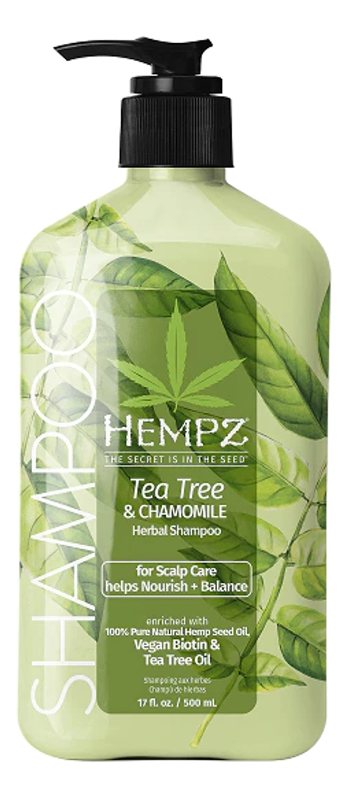 Hempz Шампунь Hempz Здоровые волосы Чайное дерево и Ромашка-Tea Tree & Chamomile Herbal Shampoo