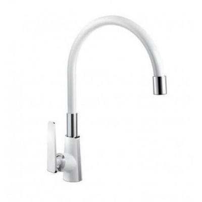Смеситель для кухни, Frap, гибк излив, с картриджем, бел, F4458