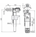 Арматура запорная ALCAPLAST 1/2" боковая