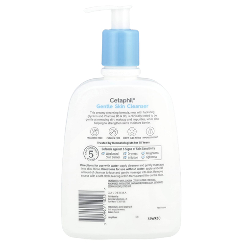 Cetaphil, Мягкое очищающее средство, без отдушек, 473 мл (16 жидк. Унций)