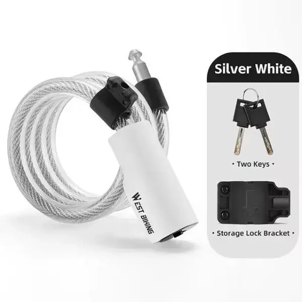 Замок велосипедный тросовый West biking, YP0705102