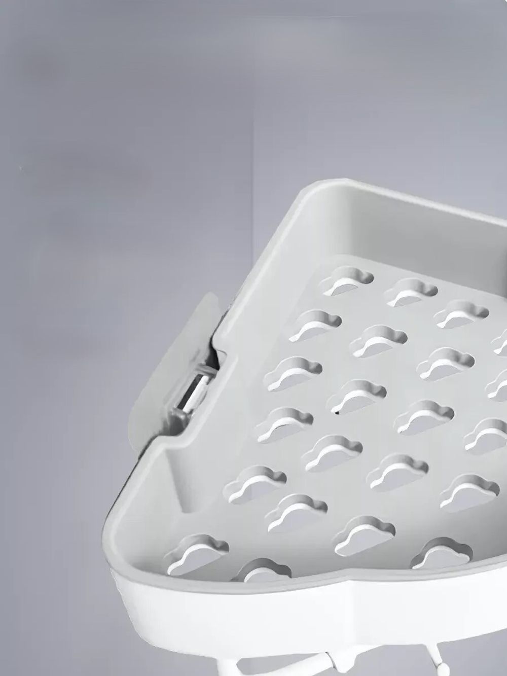 Полка для ванной угловая навесная настенная без сверления