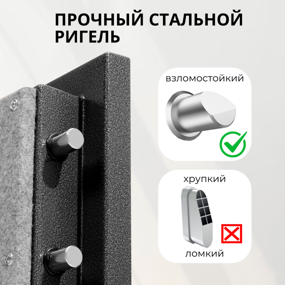 Сейф огнестойкий DELI "ET601" электронный замок + ключ, 450х400х600 мм, 53 кг, серый