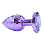 Фиолетовая алюминиевая текстурная анальная пробка - 7,5 см. (Цвет: фиолетовый)