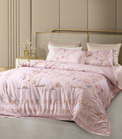 КПБ евро "Цветущая нежность" (с шёлком) под:200х230см, пр:245х250, нав:48х74см (2шт)