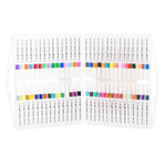 Маркер для скетчинга Basir, акриловый, трехгранные, белый корпус, 60 цветов