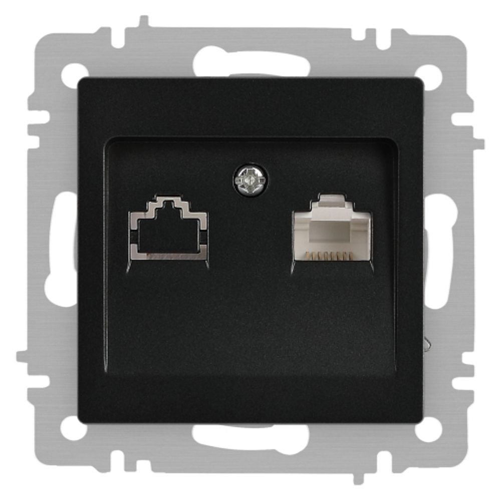 Розетка Intro Accent 6-303-05 информационная RJ45, IP20, СУ, антрацит