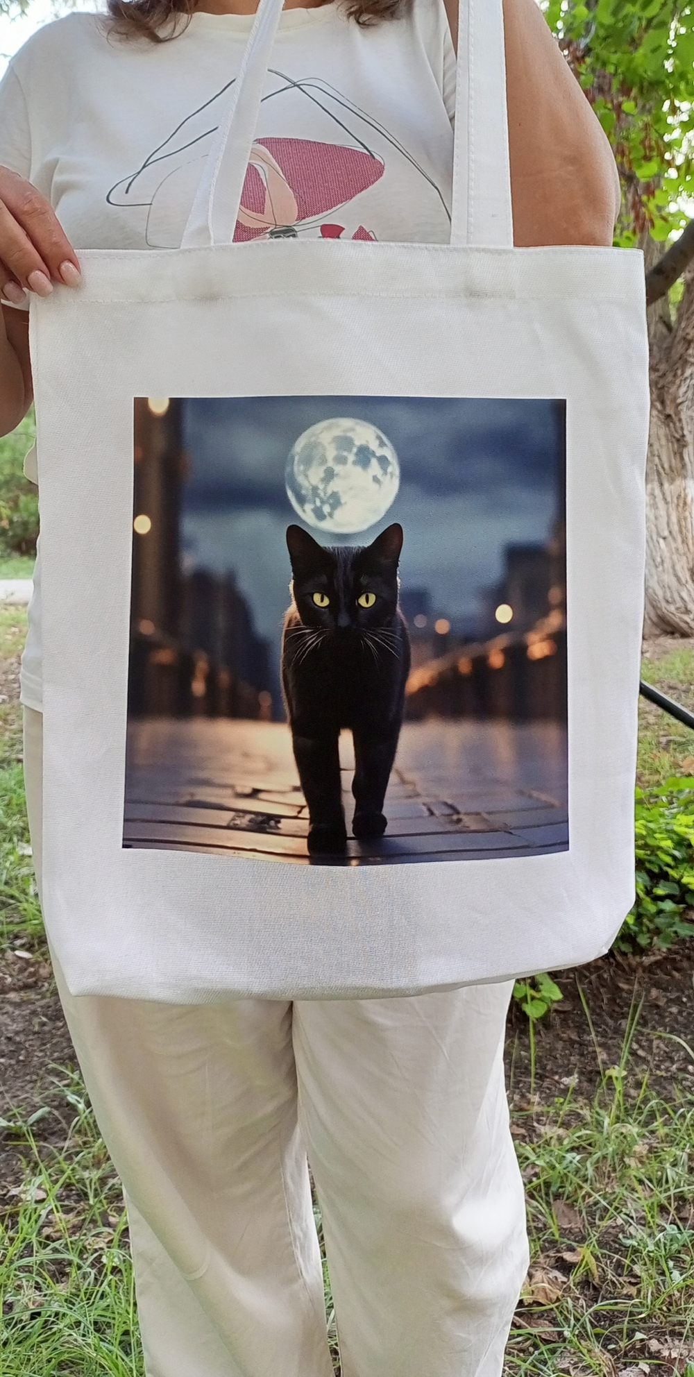 Шоппер "КоТы" белый