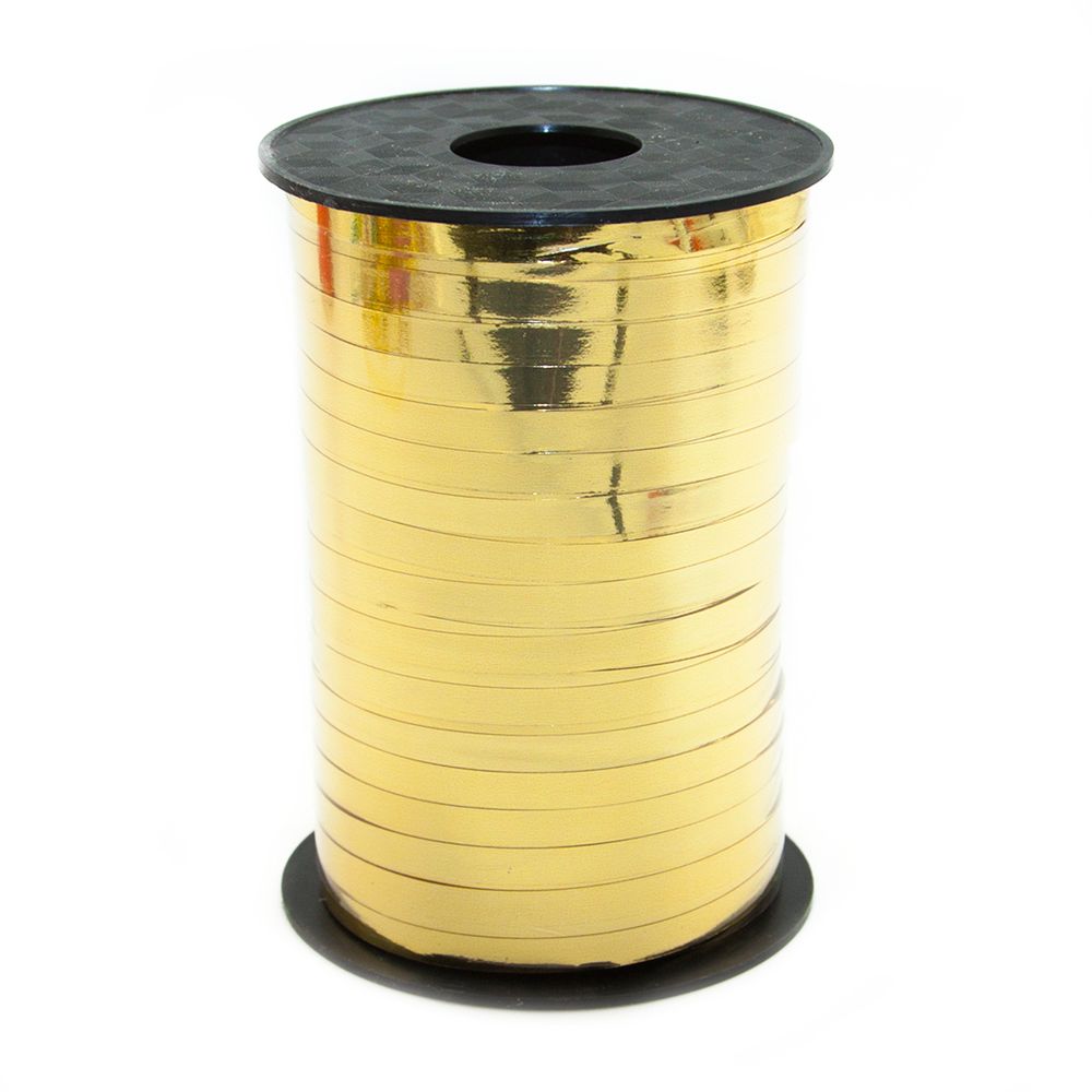 Лента для воздушных шаров Золото металлик 228,6 м