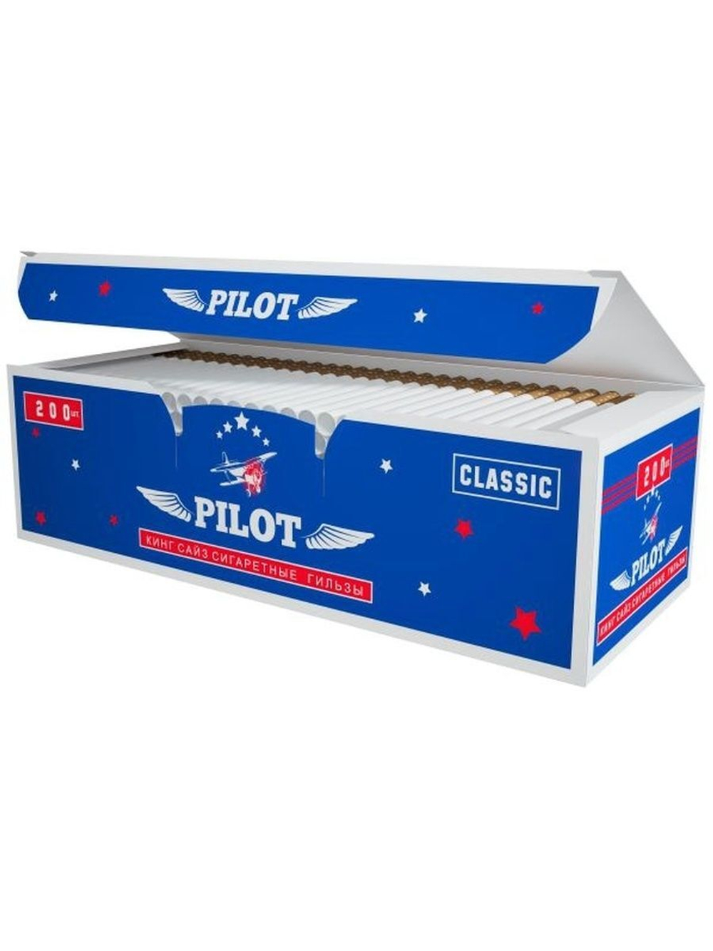 Гильзы для сигарет "PILOT" KS Classic 8/15мм 200шт
