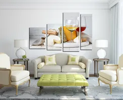 Модульная картина "Сочетание сыров"