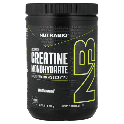 NutraBio, Performance, микронизированный моногидрат креатина, 500 г (1,1 фунта)