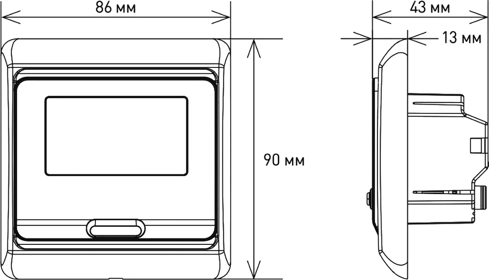 Теплый пол EWRIKA MAT EWR 150-9 самоклеящийся, под плитку, под паркетную доску с терморегулятором ТЕП91Ч черным, сенсорным