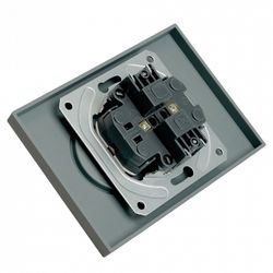 Розетка двойная без заземления и со шторкой Stekker Эмили 49955