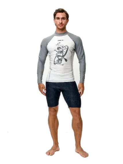 Футболка рашгард лонгслив Sargan Скелетон-Сап UPF 50+ серый