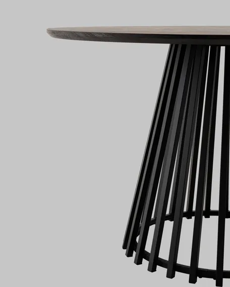 Стол Dap Ø120 см, темное дерево