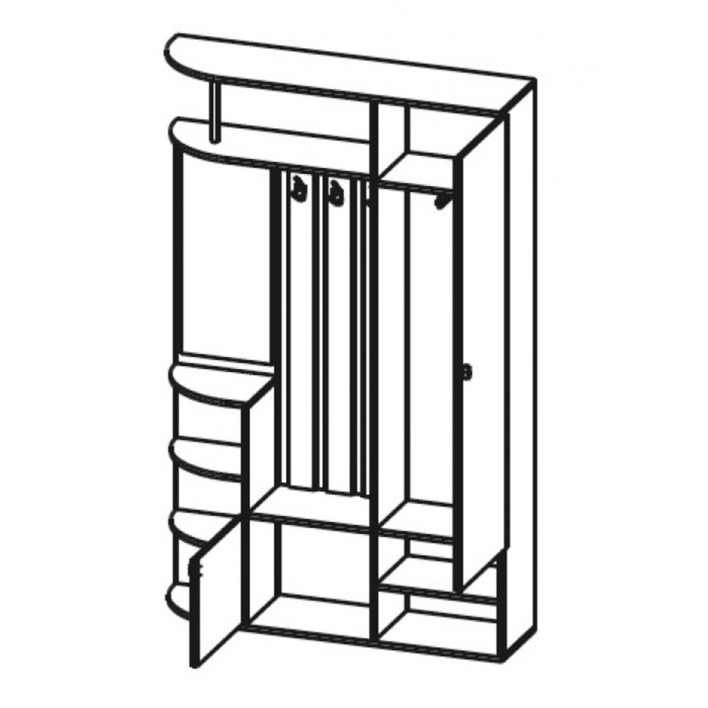 Прихожая Кармен-7, Венге, Вудлайн Кремовый