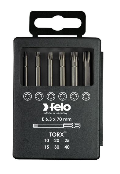 Набор бит TX Industrial 70 мм в кейсе, 6 шт, Felo 03691716