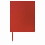 Блокнот БОЛЬШОЙ ФОРМАТ (200х252 мм) В5, BRAUBERG "Income", кожзам, 128 л., клетка, красный, 125205