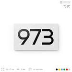 Номер на дверь 973, табличка на дверь для офиса, квартиры, кабинета, аудитории, склада, белая 120х70 мм, Айдентика Технолоджи