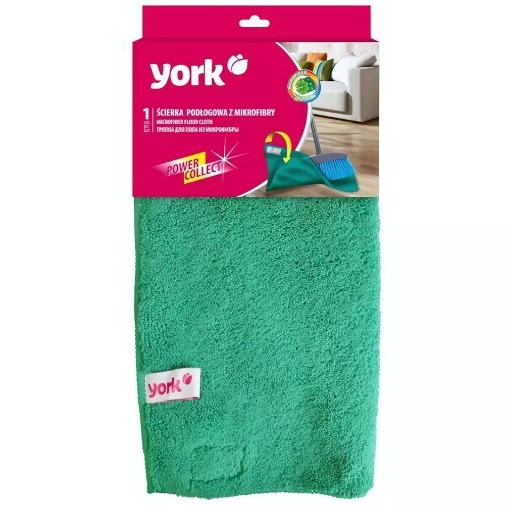 Салфетка из микрофибры для пола двусторонняя с застежкой YORK (50х60 см)
