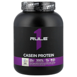Rule One Proteins, R1 Casein, протеиновая смесь для приготовления напитка, со вкусом ванильного крема, 1,80 кг (3,96 фунта)