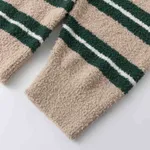 Свитер Ymkashix Soft Strips песочный/темно-зеленый