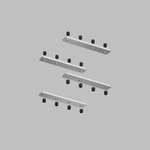 TR2018-AL Комплект прямых соединителей трека SLOTT, алюминий