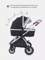 Коляска детская 2-в-1 "CRUISE" RA320 Midnight Black