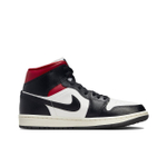Кроссовки Air Jordan 1 Mid Black Sail Gym Red