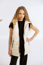 Жилет для девочки "Хэппи" ваниль