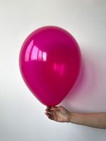 S Шар кристалл 12" / 30 см фуксия Fuchsia (БГ-17)