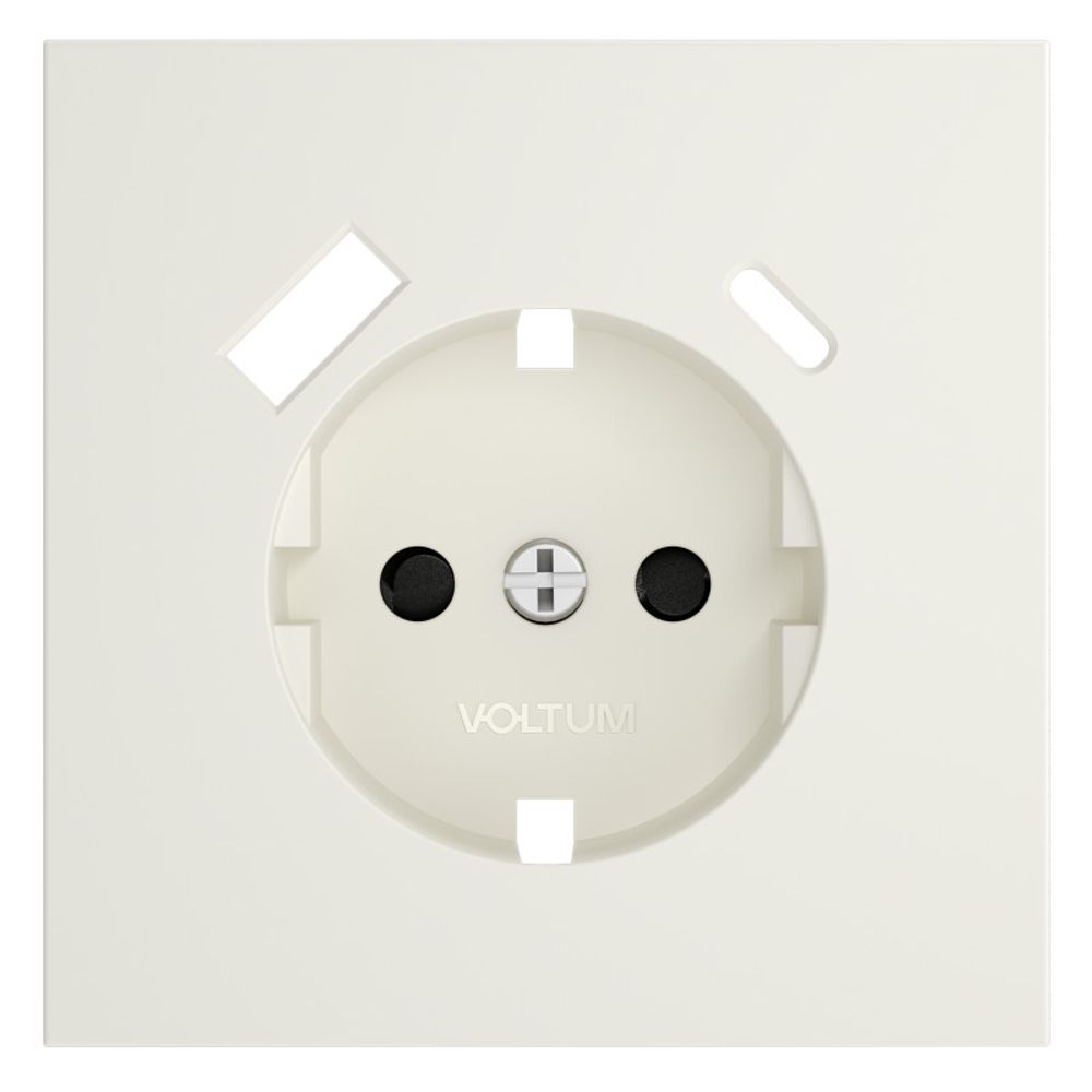 Накладка для розетки с заземлением и защитными шторками, с USB A+C, S70 (хлопок)