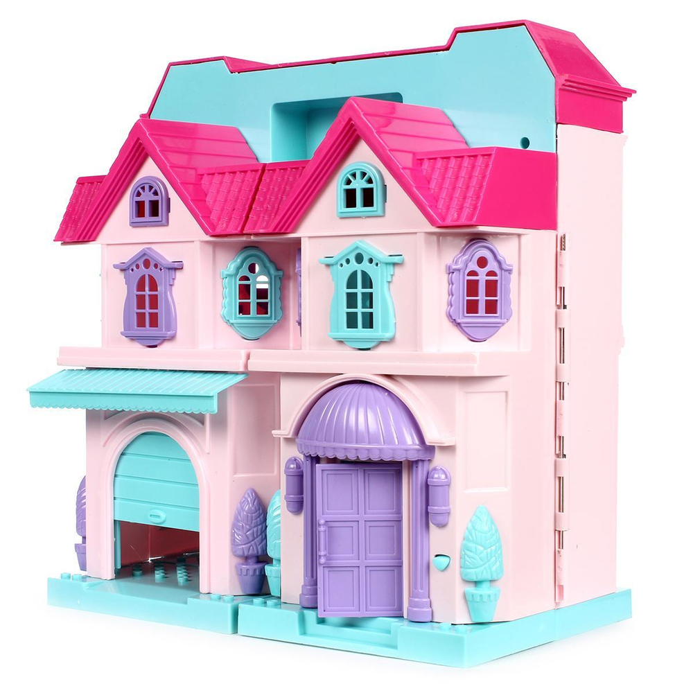 Дом для куклы с мебелью и фигурками коробка 7788-1