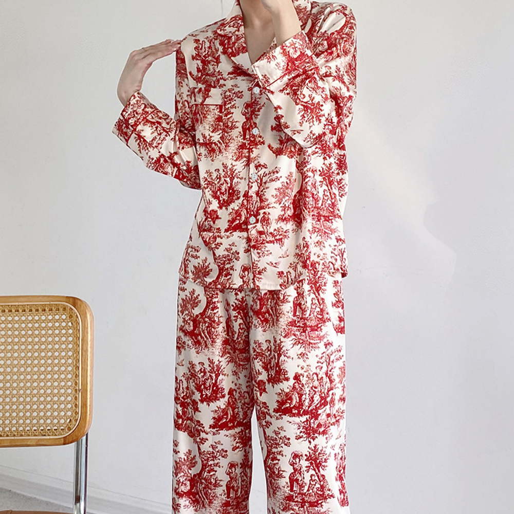 Пижама ш/в штаны+рубашка дл/р 8230